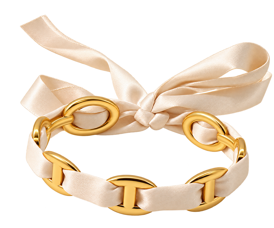 Bracelet Jonc Tissu Satiné ✨