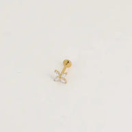 Piercing en Titane Feuillage Cristal ✨🌸