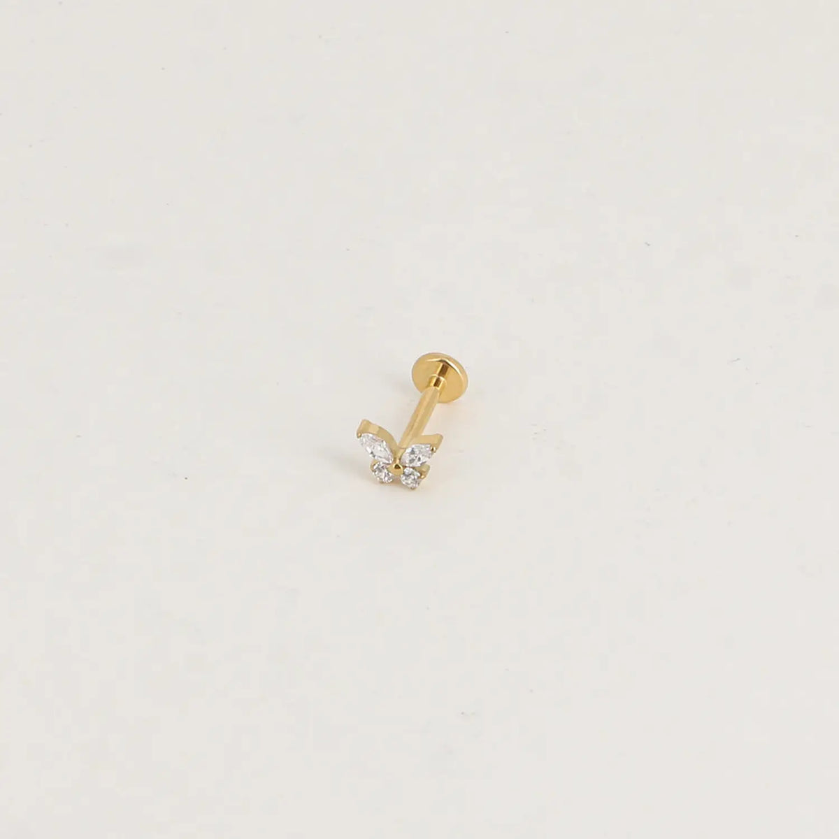 Piercing Titane Papillon Cristal 🦋✨