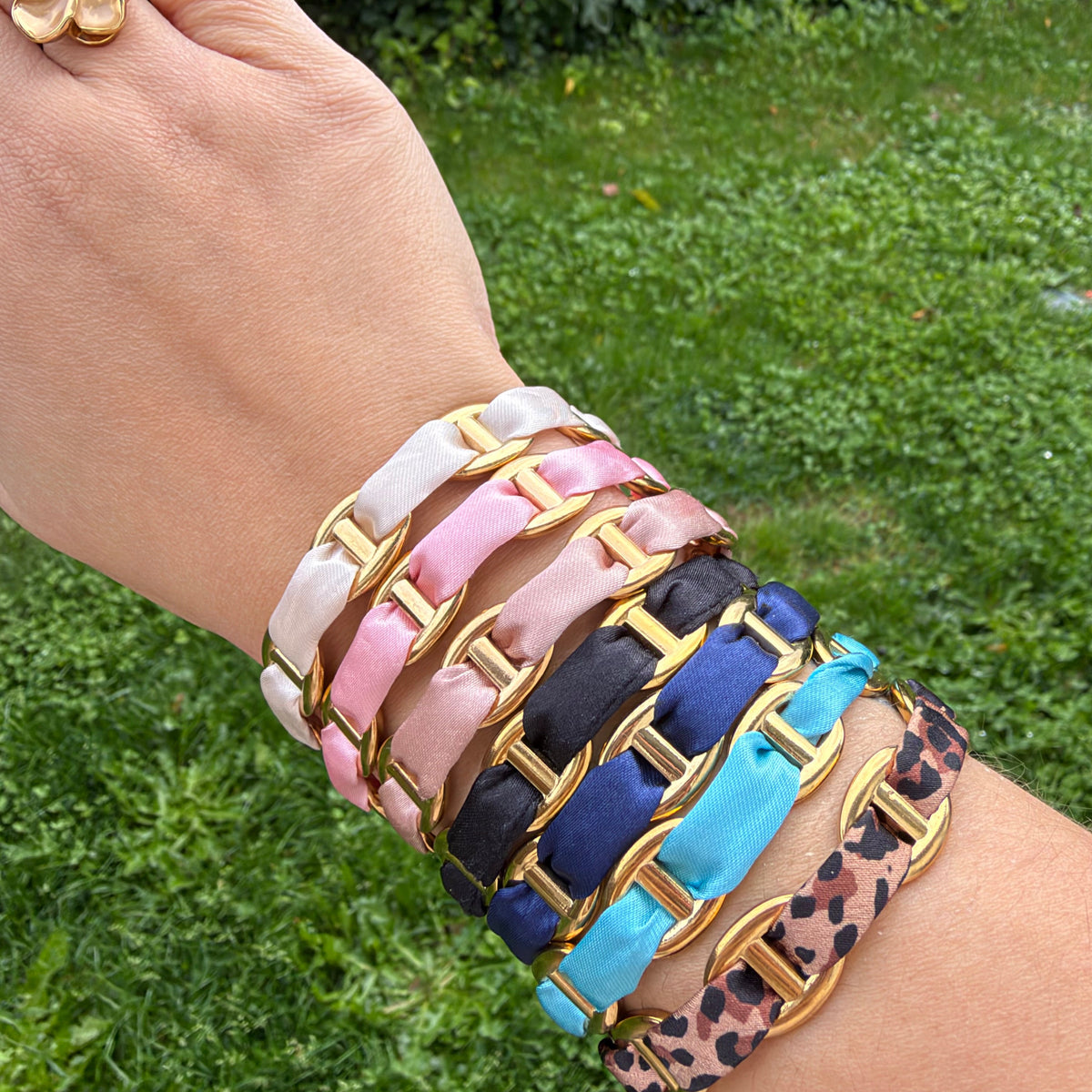 Bracelet Jonc Tissu Satiné ✨
