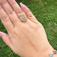 Bague Anti-Stress Fleur Strass 🌸